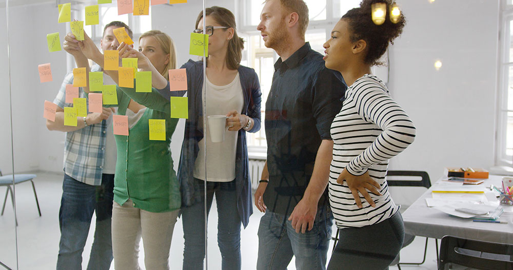Photo of a group of young professionals collaborating